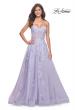 Picture of: Sweetheart Strapless Tulle A-Line Prom Dress with Lace Details in Light Periwinkle, Style: 32145, Detail Picture 2