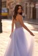 Picture of: Rhinestone Embellished Corset with Lace Up Back and Tulle Skirt in Light Periwinkle, Style 32703, Detail Picture 2