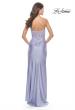 Picture of: Long Dress with Jersey Skirt and Lace Illusion Bodice in Neon in Light Periwinkle, Style: 31411, Detail Picture 3