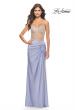 Picture of: Jersey Dress with Knot Detail and Sheer Rhinestone Bodice in Light Periwinkle, Style: 31556, Detail Picture 3