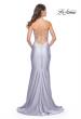 Picture of: Chic Jersey Dress with Draped Neck and Open Back in Light Periwinkle, Style: 31878, Detail Picture 3