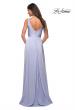 Picture of: Empire Waist Gown with Deep V Neckline in Light Periwinkle, Style: 30641, Detail Picture 4
