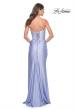 Picture of: Bustier Top Jersey Prom Dress with Intricate Lace Up Back in Light Periwinkle, Style: 32256, Detail Picture 4