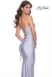 Picture of: Neon Ruched Jersey Dress with Illusion Corset Lace Top in Light Periwinkle, Style: 32322, Detail Picture 4