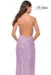 Picture of: Ruched Sequin Prom Dress with High Side Slit in Light Periwinkle, Style: 31405, Detail Picture 5