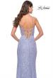 Picture of: Beaded Lace Dress with Illusion Bodice and Square Neckline in Light Periwinkle, Style: 31526, Detail Picture 5