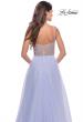 Picture of: Sheer Rhinestone Bodice A-Line Tulle Gown in Light Periwinkle, Style: 31578, Detail Picture 5