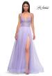 Picture of: Gorgeous Line Rhinestone Top Dress with A-line Tulle Skirt in Light Periwinkle, Style 32714, Detail Picture 5