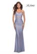 Picture of: Sweetheart Strapless Jersey Gown with Lace Sheer Bodice in Light Periwinkle, Style: 31180, Detail Picture 6