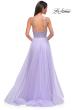Picture of: Gorgeous Line Rhinestone Top Dress with A-line Tulle Skirt in Light Periwinkle, Style 32714, Detail Picture 6