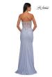 Picture of: Strapless Prom Dress with Illusion Top and Unique Lace Details in Light Periwinkle, Style: 33031, Detail Picture 6