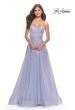 Picture of: Sweetheart Tulle Strapless Gown with Lace Applique in Light Periwinkle, Style: 31363, Detail Picture 7