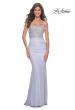 Picture of: Gorgeous Rhinestone Bodice with Ruched Jersey Skirt Prom Dress in Light Periwinkle, Style: 31989, Detail Picture 7