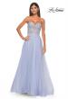 Picture of: Rhinestone Embellished A-line Tulle Gown with Corset Top in Light Periwinkle, Style: 32278, Detail Picture 7