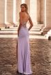 Picture of: Jersey Prom Dress with Illusion Sides and V Neckline in Light Periwinkle, Style: 32139, Back Picture