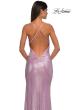 Picture of: Metallic Rhinestone Jersey Dress with Ruching and Low Back in Light Pink, Style: 32835, Detail Picture 12