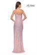 Picture of: Elegant Soft Sequin One Shoulder Long Dress in Light Pink, Style: 31212, Back Picture