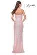 Picture of: Beaded Lace Strapless Dress with Modified Sweetheart Neckline in Light Pink, Style: 31355, Back Picture