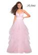 Picture of: Tulle A Line Dress with Plunging Sweetheart Neckline in Light Pink, Style: 27024, Detail Picture 1