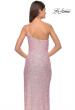 Picture of: Elegant Soft Sequin One Shoulder Long Dress in Light Pink, Style: 31212, Detail Picture 5