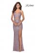 Picture of: Two Piece Sequin Prom Dress with V Neck in Light Pink, Style: 28870, Detail Picture 6