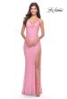 Picture of: Sequin Dress with Stunning Fringe Beaded Slit in Pastels in Light Pink, Style: 31444, Detail Picture 6