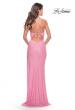 Picture of: Sequin Dress with Stunning Fringe Beaded Slit in Pastels in Light Pink, Style: 31444, Detail Picture 7