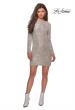 Picture of: Long Sleeve Sequined Shift Homecoming Dress in Light Silver, Style: 28194, Main Picture