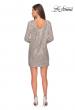 Picture of: Long Sleeve Sequined Shift Homecoming Dress in Light Silver, Style: 28194, Detail Picture 8