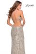 Picture of: Long Fringe Sequin Prom Dress with Cut Outs in Light Silver, Style: 28609, Detail Picture 5
