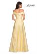 Picture of: Long Off The Shoulder Gown with Pockets in Light Yellow, Style: 27005, Detail Picture 5