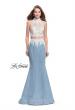 Picture of: Two Piece Long Prom Dress with Beads and Lace in Light Wash, Style: 25805, Main Picture