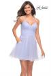 Picture of: Rhinestone Fit and Flare Party Dress with Tulle Skirt in Lilac Mist, Style: 29336, Detail Picture 1