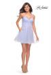 Picture of: Rhinestone Fit and Flare Party Dress with Tulle Skirt in Lilac Mist, Style: 29336, Detail Picture 5