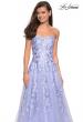 Picture of: Strapless Tulle Prom Dress with Lace Appliques in Lilac Mist, Style: 27269, Detail Picture 9