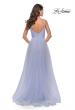 Picture of: Tulle A-Line Prom Dress with Rhinestone Straps in Lilac Mist, Style: 31204, Back Picture