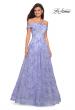 Picture of: sequin Ball Gown with Off the Shoulder Top in lilac Mist, Style: 27577, Detail Picture 1