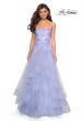 Picture of: Layered Tulle Dress with Lace Detail and Strappy Back in Lilac Mist, Style: 27694, Detail Picture 1