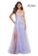 Picture of: Tulle A-line Dress with Jeweled Lace Appliques in Lilac Mist, Detail Picture 2