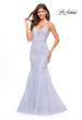 Picture of: Mermaid Tulle and Lace Jeweled Prom Dress in Lilac Mist, Style: 30584, Detail Picture 2