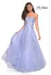 Picture of: Strapless Tulle Prom Dress with Lace Appliques in Lilac Mist, Style: 27269, Detail Picture 4