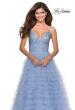 Picture of: Layered Tulle Prom Dress with Sheer Rhinestone Top in Lilac Mist, Style: 28788, Detail Picture 5