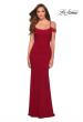 Picture of: Jersey Long Dress with Ruching and Open Back in Red, Style 29358, Main Picture