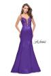 Picture of: Mikado Prom Dress with Lace Beaded Bodice and Low Back in Majestic Purple, Style: 25751, Main Picture