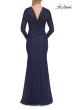 Picture of: Long Sleeve Net Jersey Gown with Sweetheart Neckline in Marine Blue, Style: 33575, Detail Picture 9