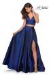 Picture of: Two Piece Shimmer Prom Dress with Pockets in Marine Blue, Style: 28618, Detail Picture 3