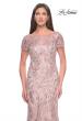 Picture of: Stunning Beaded Lace Evening Gown with Short Sleeves in Mauve, Style: 31672, Main Picture