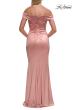 Picture of: Off the Shoulder Stretch Satin Evening Dress in Mauve, Style: 31621, Detail Picture 8