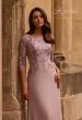 Picture of: Jersey Gown with Boat Neckline and Lace Detailing, Style: 29251, Detail Picture 1