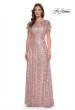 Picture of: Stunning Beaded Gown with Short Sleeves in Mauve, Style: 30122, Detail Picture 1
